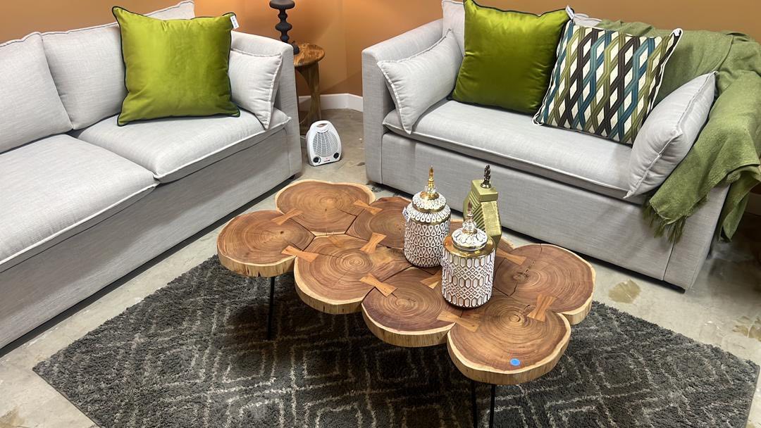 Modern abstract white ceramic sculpture